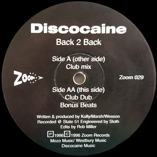Discocaine : Back 2 Back (12")