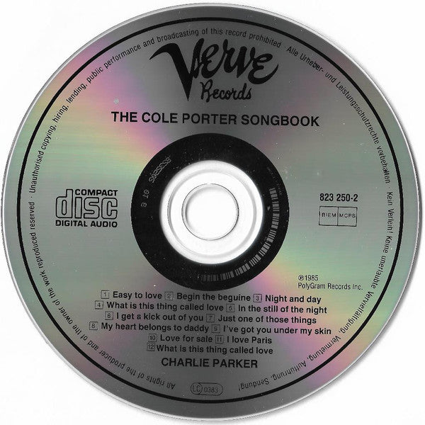 Charlie Parker : The Cole Porter Songbook (CD, Comp, RE, RM)