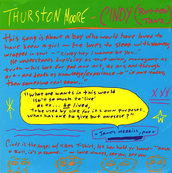 Thurston Moore : Cindy (Rotten Tanx) (7", Promo)