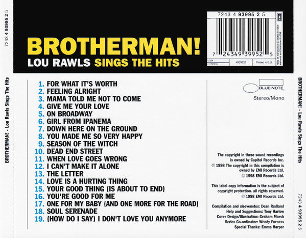 Lou Rawls : Brotherman! - Lou Rawls Sings The Hits (CD, Comp)
