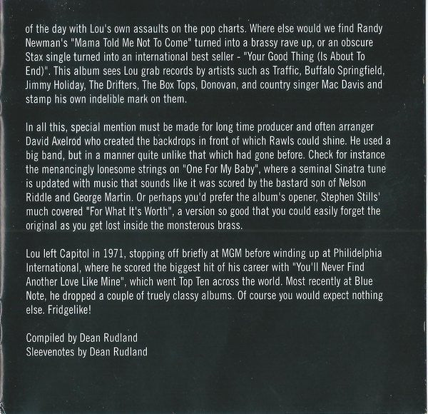 Lou Rawls : Brotherman! - Lou Rawls Sings The Hits (CD, Comp)