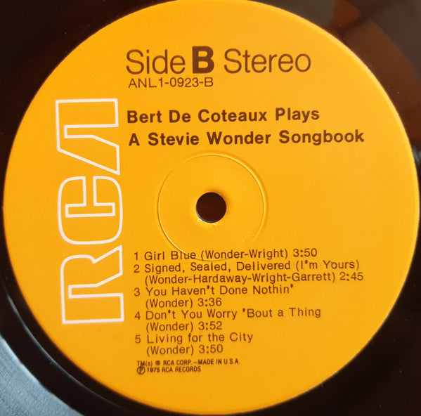 Bert De Coteaux* : A Stevie Wonder Songbook (LP, Album)