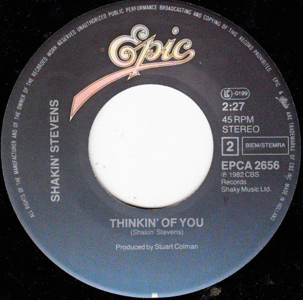 Shakin' Stevens : Give Me Your Heart Tonight (7", Single, CBS)