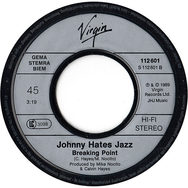Johnny Hates Jazz : Turn The Tide (7", Single)