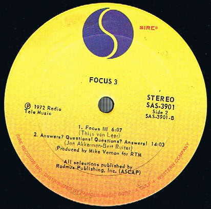 Focus (2) : Focus 3 (2xLP, Album, Gat)