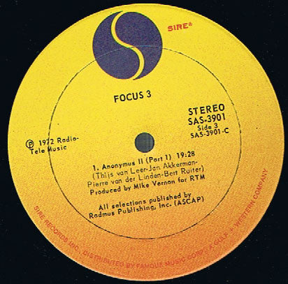 Focus (2) : Focus 3 (2xLP, Album, Gat)