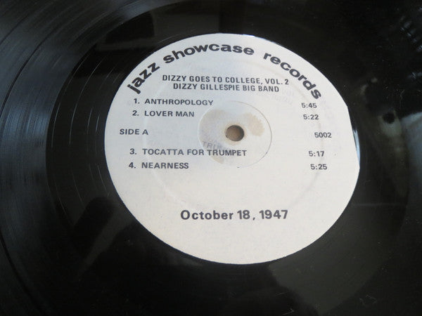 Dizzy Gillespie Big Band : Dizzy Goes To College, Vol. 2 (LP)