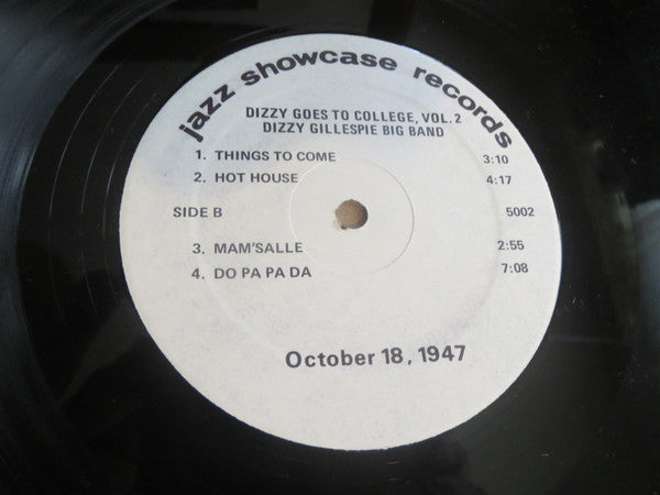 Dizzy Gillespie Big Band : Dizzy Goes To College, Vol. 2 (LP)