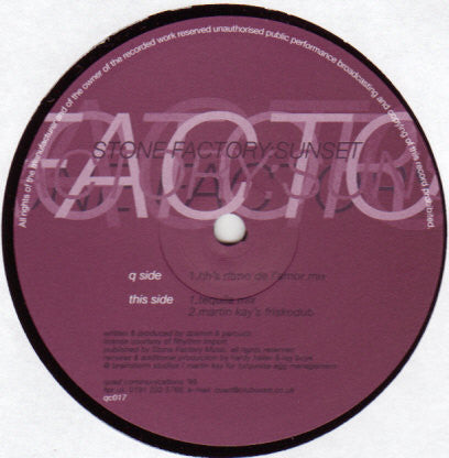 Stone Factory : Sunset (12")