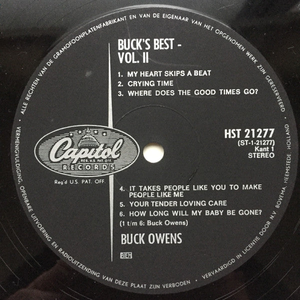 Buck Owens And His Buckaroos : Buck's Best Vol.2 (LP, Comp, Gat)