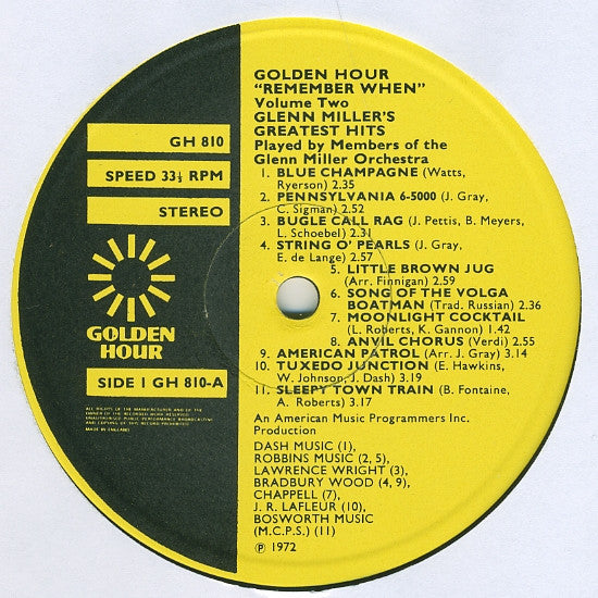 Members Of The Glenn Miller Orchestra : Remember When Vol.2 - Glenn Miller's Greatest Hits (LP)