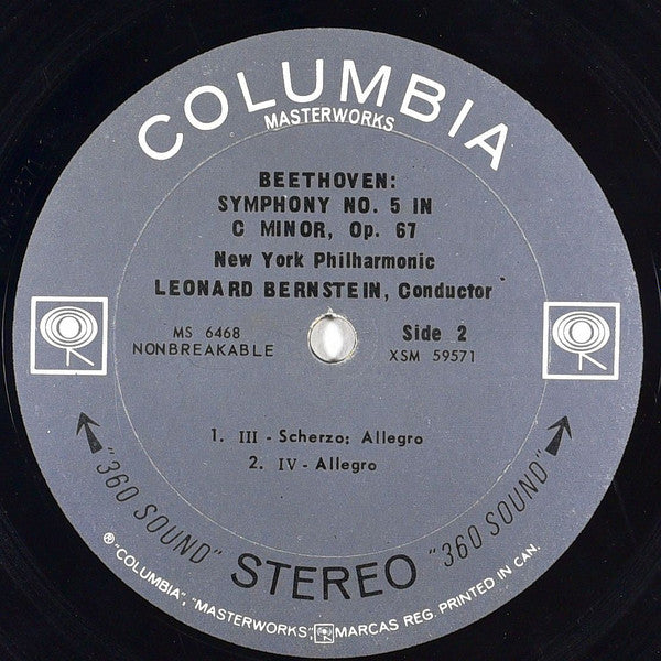 Ludwig van Beethoven, Leonard Bernstein, New York Philharmonic : Fifth Symphony (LP)