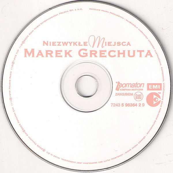 Marek Grechuta : Niezwykłe Miejsca (CD, Album)