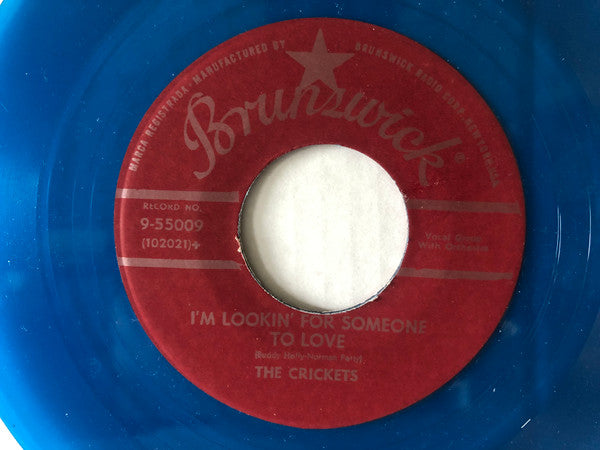 The Crickets (2) : That'll Be The Day / I'm Lookin' For Someone To Love (7", Single, Blu)