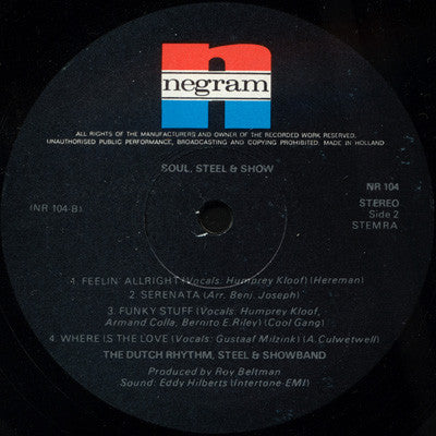 The Dutch Rhythm Steel & Showband : Soul, Steel & Show (LP, Album)