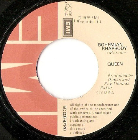 Queen : Bohemian Rhapsody (7", Single, Sam)