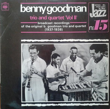 Benny Goodman Trio And The Benny Goodman Quartet : Trio And Quartet "Vol 2" (LP, Comp)