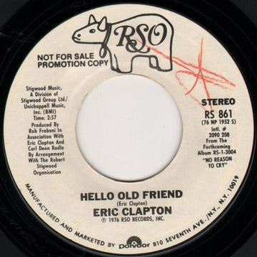 Eric Clapton : Hello Old Friend (7", Mono, Promo)