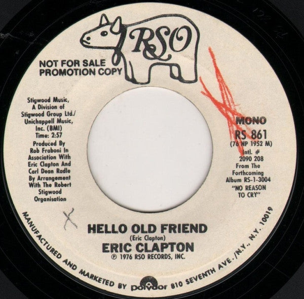 Eric Clapton : Hello Old Friend (7", Mono, Promo)