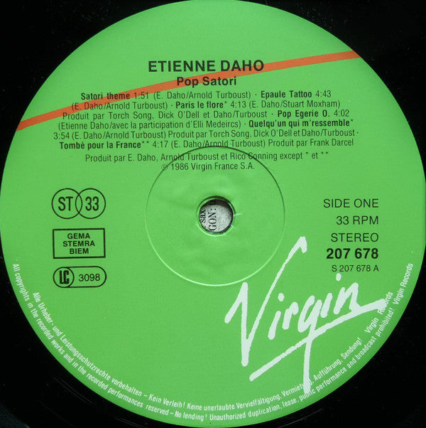 Etienne Daho : Pop Satori (LP, Album)