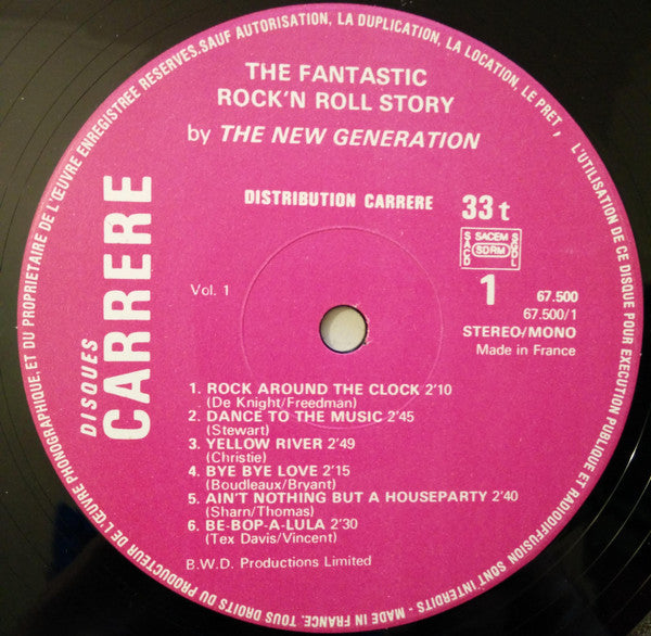 The New Generation (4) : The Fantastic Rock 'N Roll Story Vol. 1 (LP, Comp)