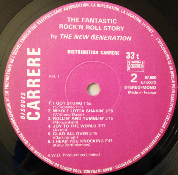 The New Generation (4) : The Fantastic Rock 'N Roll Story Vol. 1 (LP, Comp)