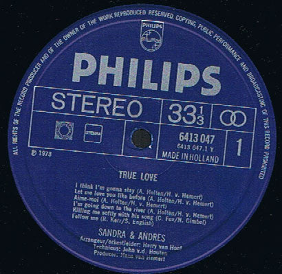 Sandra + Andres* : True Love (LP, Album)