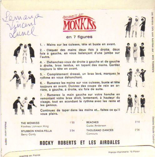 Rocky Roberts & The Airedales : Dansez Le Monkiss (7", EP)