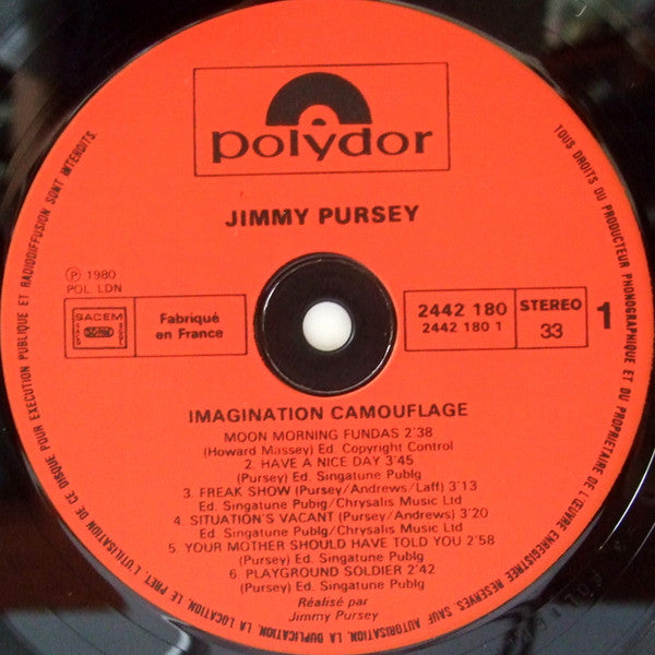 Jimmy Pursey : Imagination Camouflage (LP, Album, Gat)