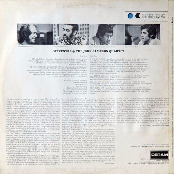 John Cameron Quartet : Off Centre (LP, Album)