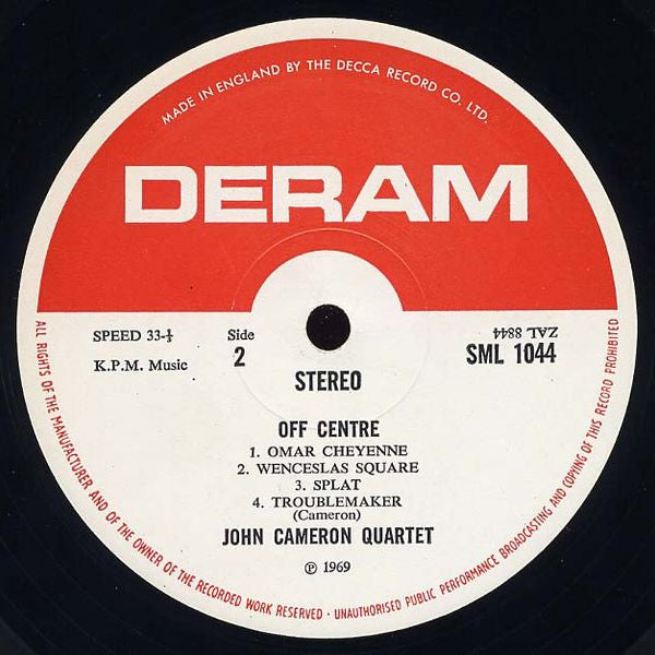 John Cameron Quartet : Off Centre (LP, Album)