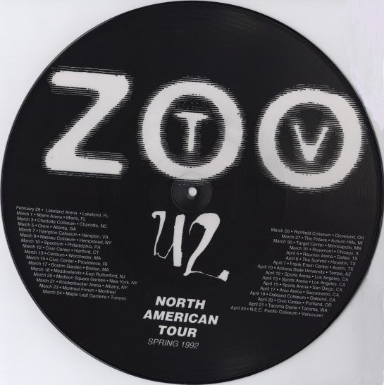 U2 : Zoo Station (12", Ltd, Pic, Promo)
