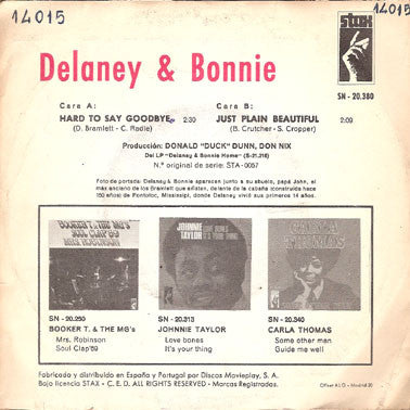 Delaney & Bonnie : Hard To Say Goodbye (7", Single)