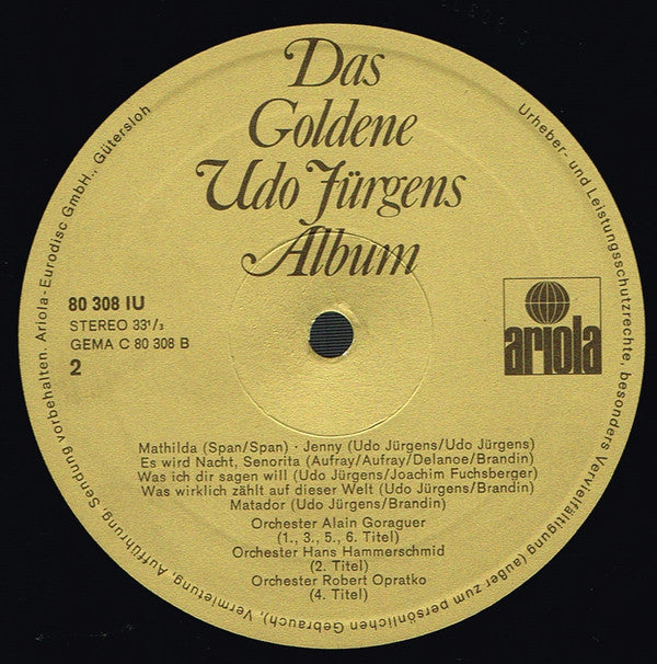 Udo Jürgens : Das Goldene Udo Jürgens Album (LP, Comp, Gat)
