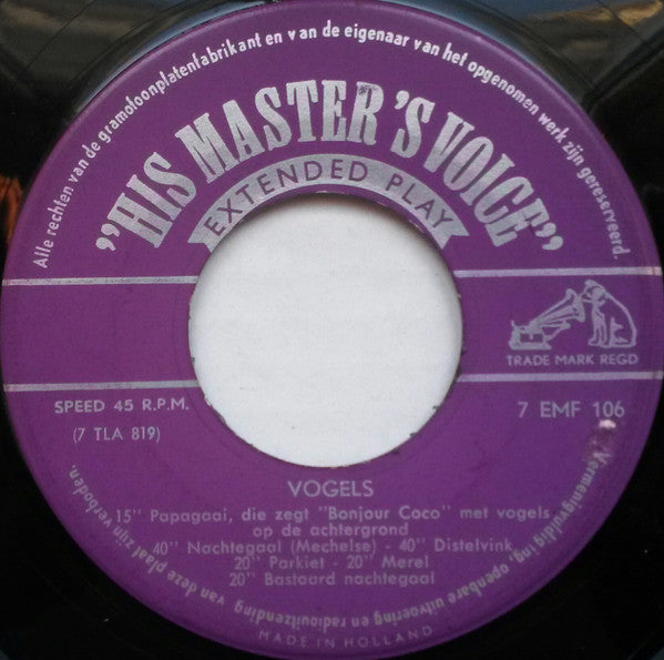 No Artist : Geluidsserie 7 - Vogels (1) (7", EP)