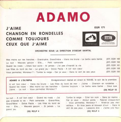 Adamo : J'aime (7", EP)