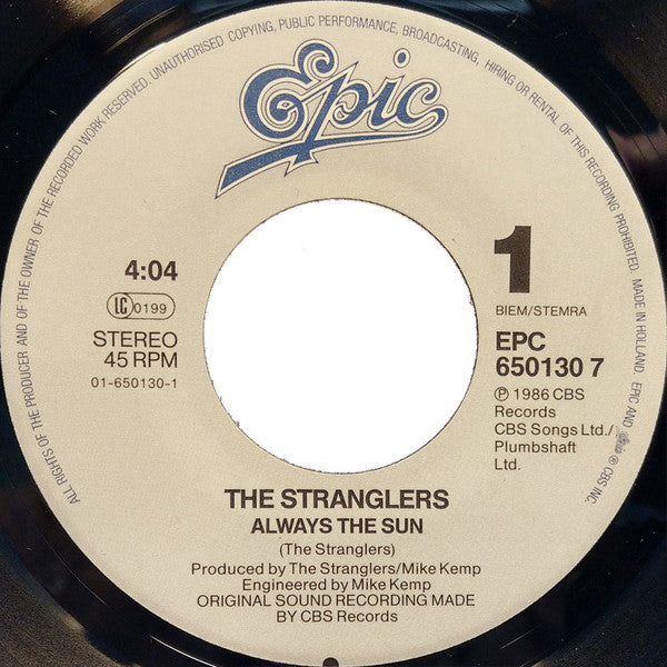 The Stranglers : Always The Sun (7", Single)