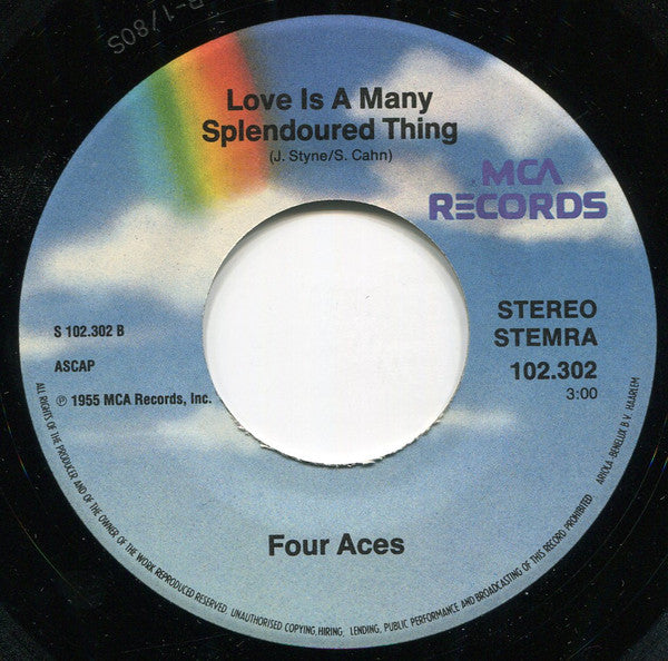 The Four Aces : Three Coins In A Fountain / Love Is A Many Splendoured Thing (7")