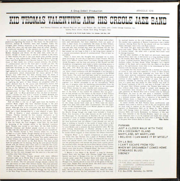 Kid Thomas And His Creole Jazz Band : Kid Thomas (LP, Album, RE)