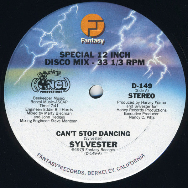 Sylvester : Can't Stop Dancing (12", Single)