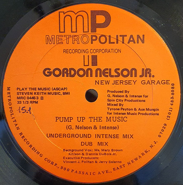 Gordon Nelson : Pump Up The Music (12")