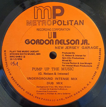 Gordon Nelson : Pump Up The Music (12")