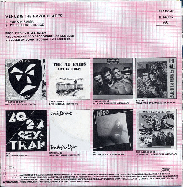 Venus & The Razorblades : Punk-A-Rama (7", RE)