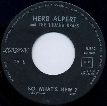 Herb Alpert & The Tijuana Brass : Flamingo / So What's New? (7", Single)