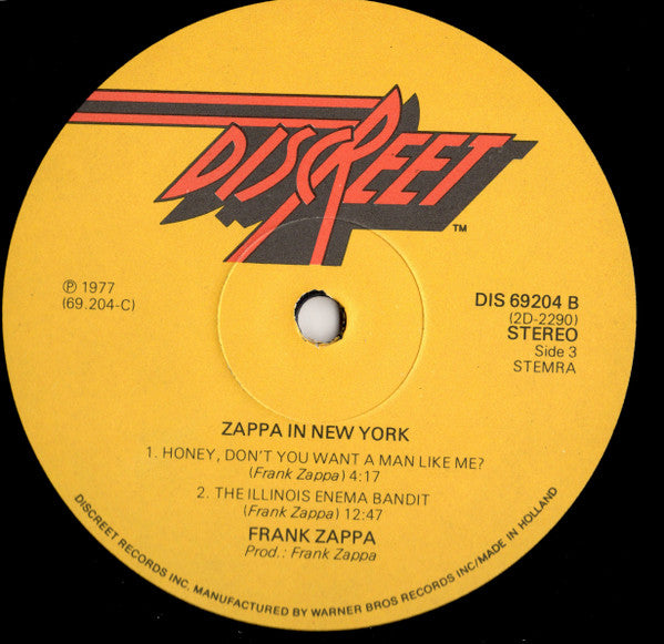 Frank Zappa : Zappa In New York (2xLP, Album, Gat)