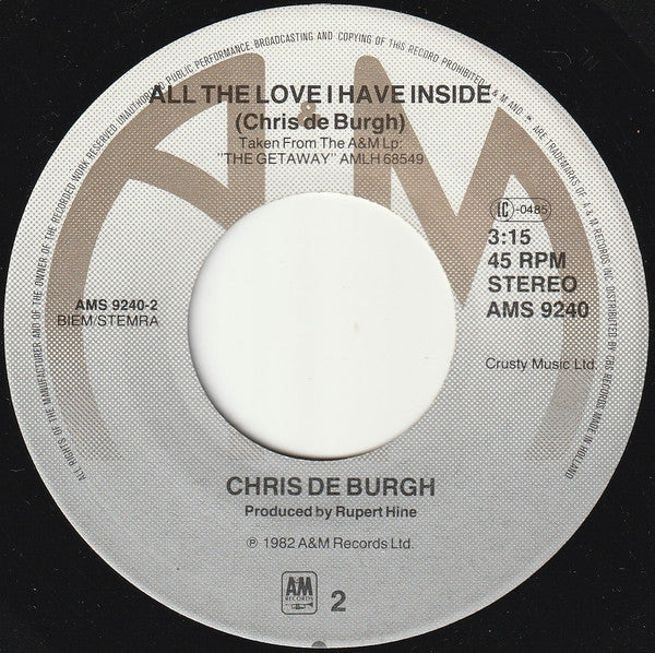 Chris De Burgh : Don't Pay The Ferryman (7", Single)