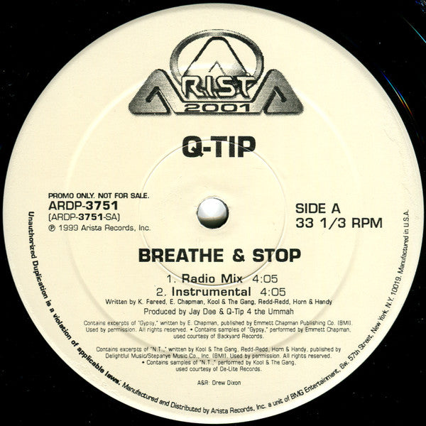 Q-Tip : Breathe & Stop (12", Promo)