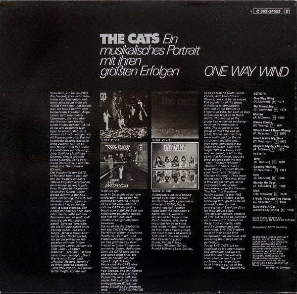 The Cats : One Way Wind (LP, Comp)