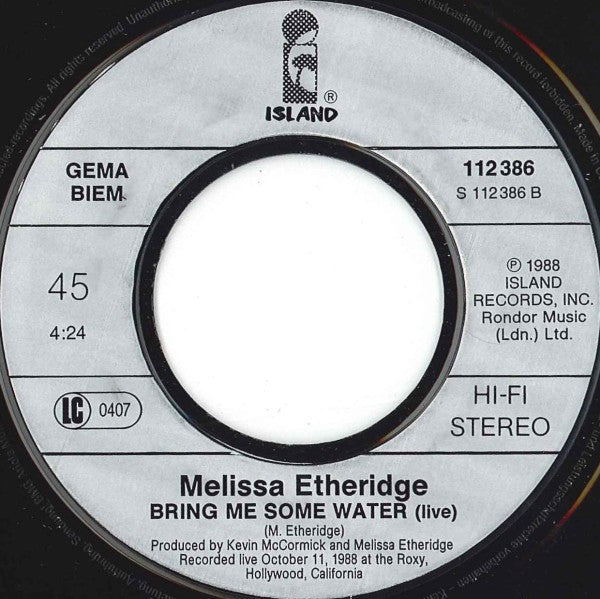 Melissa Etheridge : Like The Way I Do (7", Single)