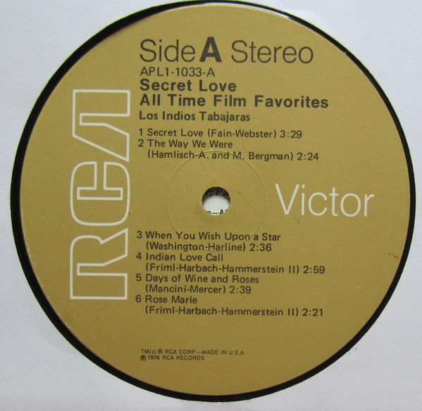 Los Indios Tabajaras : Secret Love / All-Time Film Favorites  (LP)